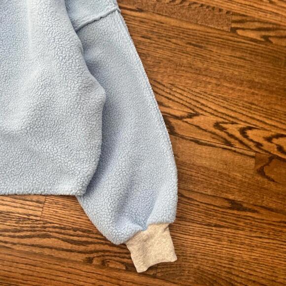 Light baby blue grey cropped turtleneck Free People Movement fleece new - Picture 7 of 8